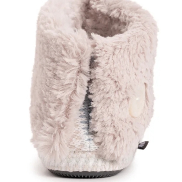 Muk Luks Slippers Light Pink Blush and Gray 9- 10 - Picture 7 of 8